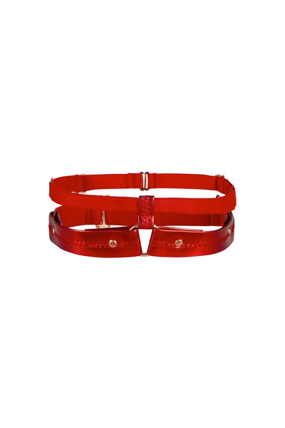 Khloe Red Vegan Leather Collar Impudique