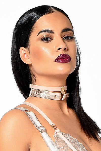 Michelle Vegan Leather Collar Impudique