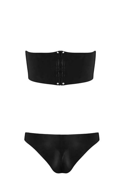 Latex Bandeau Crop Top • Haute Couture Latex Fetish • Elissa Poppy– Darkest  Fox