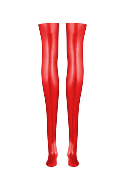 Sigma Latex Stockings • Haute Couture Fetish Lingerie • Elissa Poppy Darkest Fox 