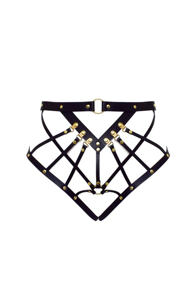 Olivia Leather Harness Brief Love Lorn Lingerie