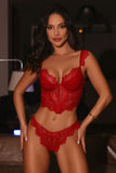 Amelia Corset Set • Red Lingerie By Coco