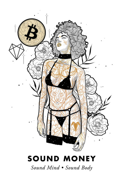 Bitcoin Art in Frame • Emily x Sound Money Wolfmumma