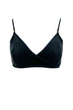 Navy Velour Crossover Bra K+1%