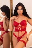 Simone 3 Piece Lace Set Lingerie By Coco