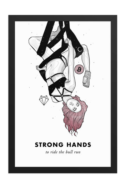 Bitcoin Art in Frame • Lissa x Strong Hands Wolfmumma