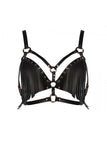 Fringe Leather Harness Bra VoyeurX