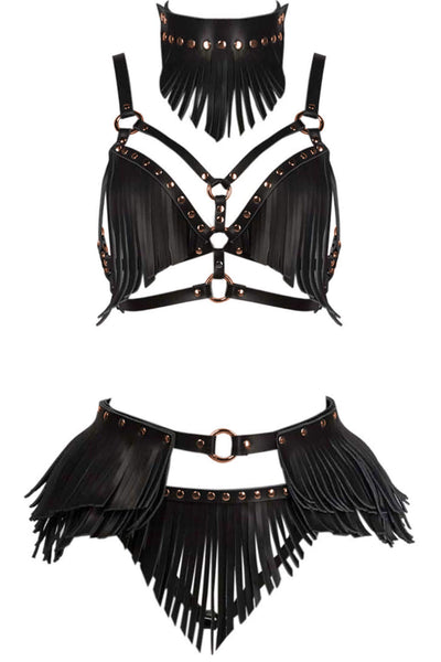 Fringe Boho Kink Leather Set VoyeurX