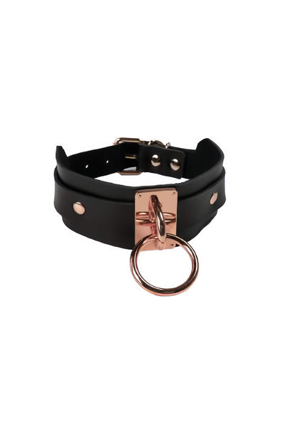 Eternity Leather Collar • Silver VoyeurX