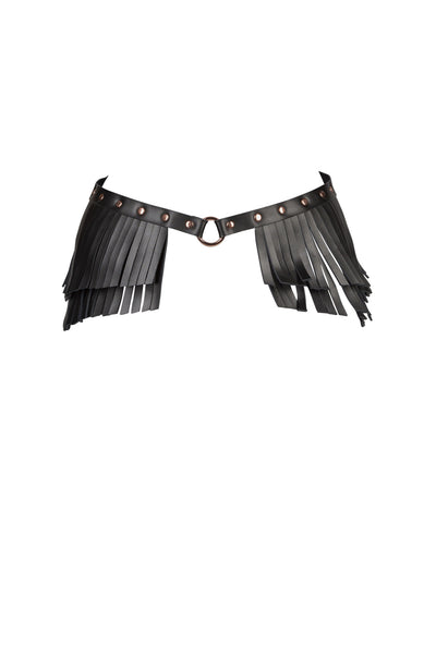 Fringe Leather Skirt VoyeurX