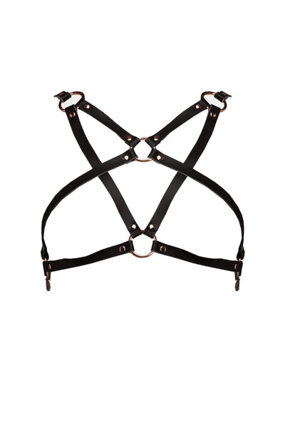 Infinity Leather Pentagram Harness Bra VoyeurX