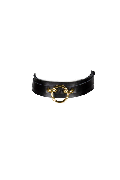 Insolence Leather Collar • Gold VoyeurX