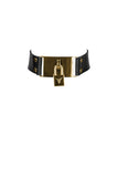 Lock BDSM Leather Collar VoyeurX