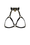 Lock Leather Harness Bra VoyeurX