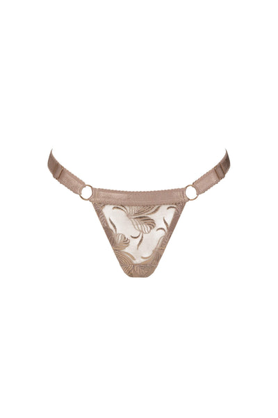 Michelle Embroidery Thong Impudique