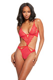 Nadia Crotchless Bodysuit • Red House of Desire