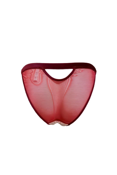 Velour Mesh Panty • Red K+1%