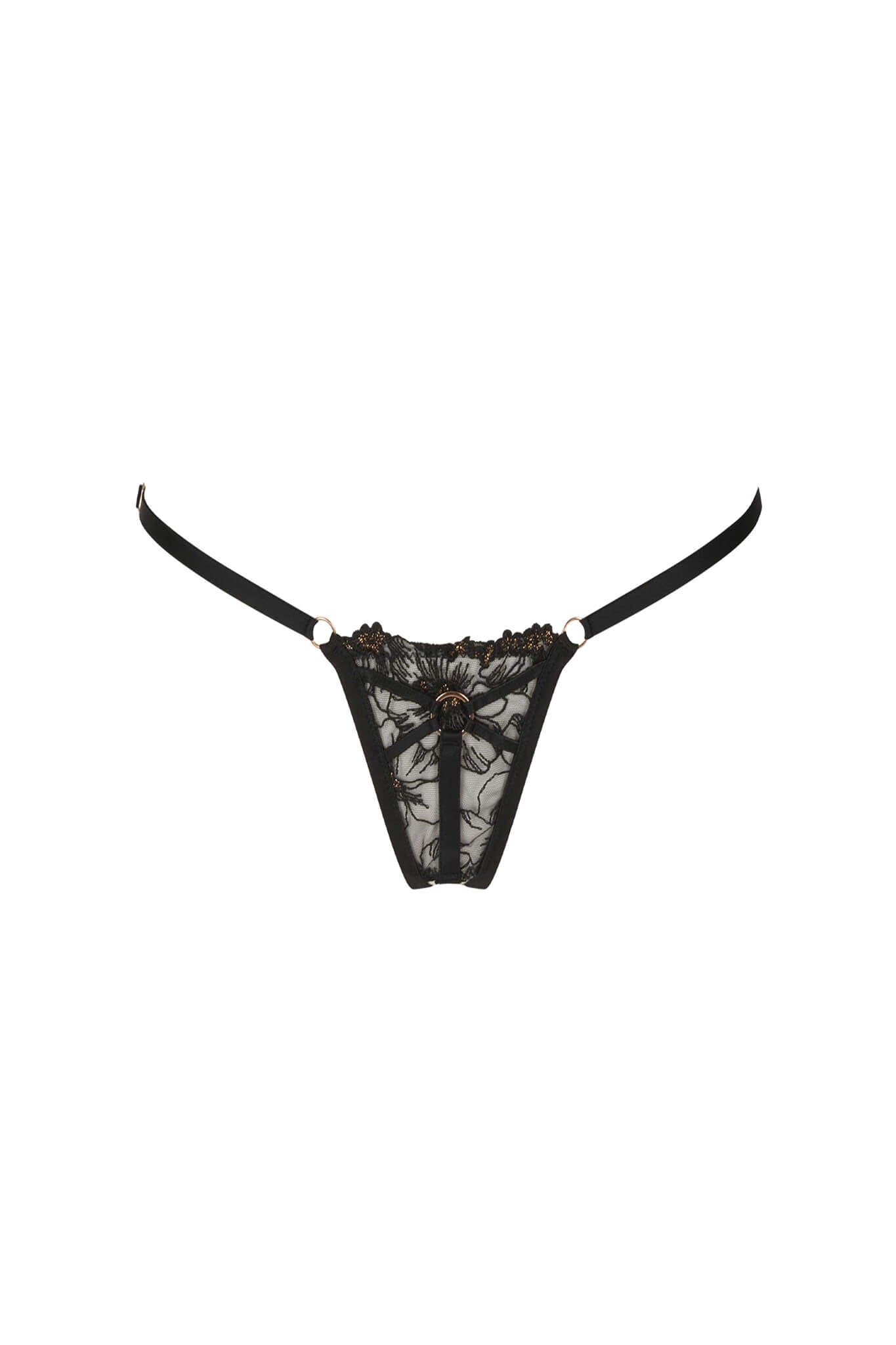 Serena Open Thong • Sexy French Lingerie • Made in France– Darkest Fox