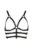 Subjection Open Leather Harness Bra VoyeurX