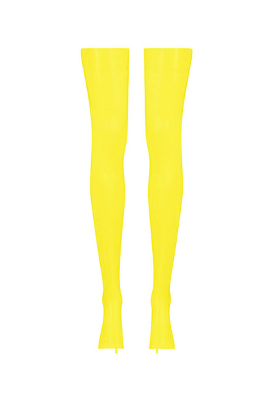 Sigma Yellow Latex Stockings Elissa Poppy