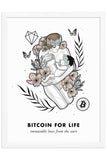 Bitcoin Art in Frame • Alexis x Bitcoin for Life Darkest Fox