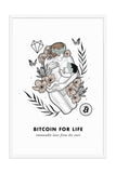 Bitcoin Art in Frame • Alexis x Bitcoin for Life Darkest Fox