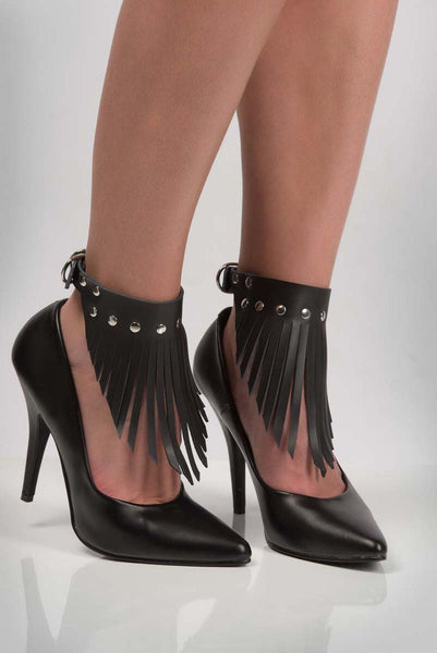 Fringe Leather Anklets VoyeurX