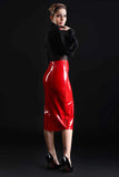 Ornella Glossy Red Skirt Patrice Catanzaro