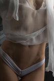 Claire Sissi White Pure Silk Blouse Hot Couture
