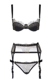 Arabella French Lace Garter Set Something Wicked