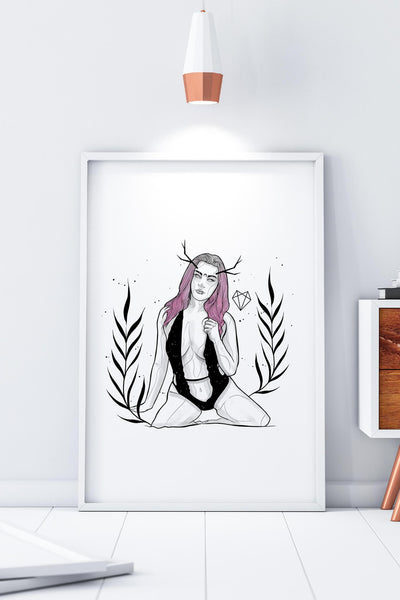 Darkest Vixen Framed Art • Becca Wolfmumma