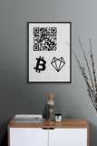 Framed Crypto Love • Support with Sats Darkest Fox