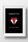 Darkest Fox 11" x 17" Poster Darkest Fox