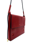 Large Flap Red Leather Pouch domestique