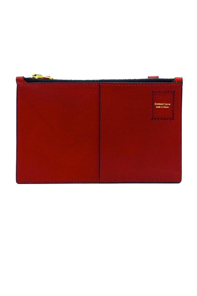 Medium Postal Red Leather Wallet domestique