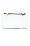 Mini Postal White Leather Wallet domestique