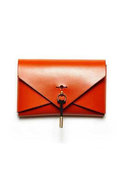 Leather Envelope Purse • domestique • handmade in Paris– Darkest Fox