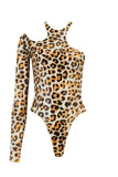 Kappa Keyhole Leopard Latex Bodysuit Elissa Poppy