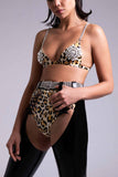 Mu Lambda Leopard Latex Lingerie Set Elissa Poppy
