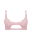 Baby Pink Cut Out Latex Bralette Elissa Poppy