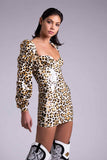 Delta Leopard Latex Dress Elissa Poppy