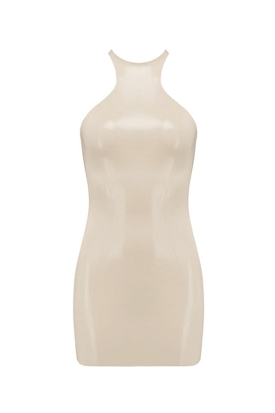 White Ivory Latex Mini Dress Elissa Poppy