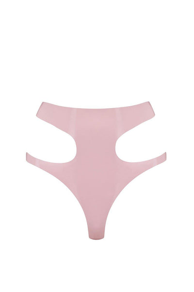 Baby Pink Latex Cut Out Thong Elissa Poppy