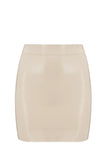 White Ivory Latex Mini Skirt Elissa Poppy