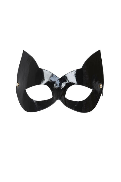 Ritsy Molded Black Leather Cat Mask Fräulein Kink