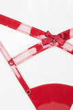 Red Hot Leather Harness Thong Fräulein Kink