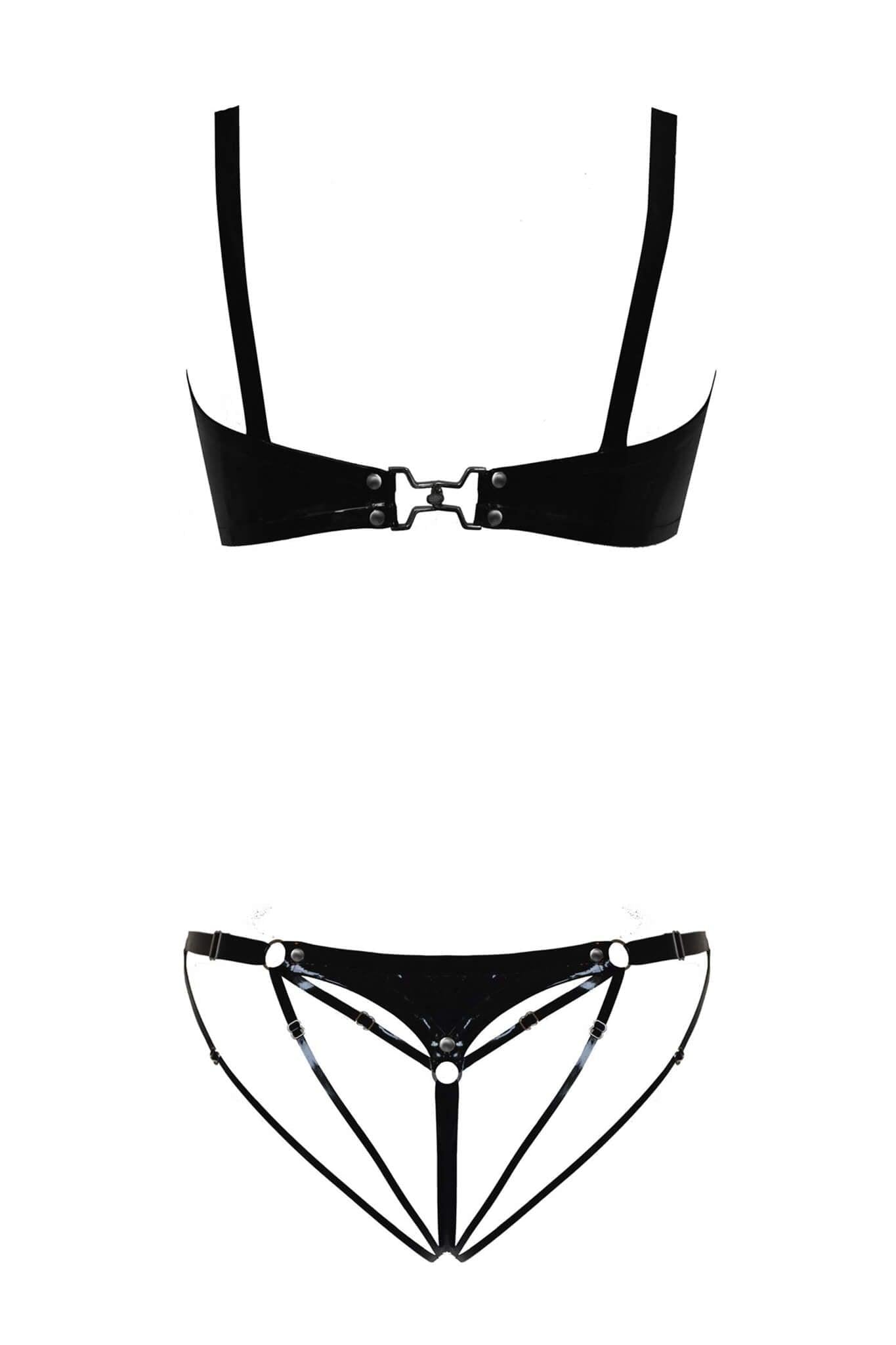 Hecate Latex Lingerie Set • Haute Couture Fetish Clothing– Darkest Fox