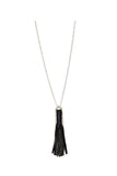 Leather & Sterling Silver Tassel Necklace Lalita