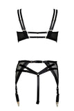 Mia 3 Piece Leather Lingerie Set Something Wicked