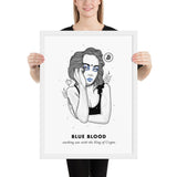 Bitcoin Art in Frame • Evie x Blue Blood Wolfmumma